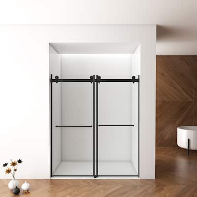 56"-60"W x 70"Frameless Sliding Shower Door with Clear Tempered Glass