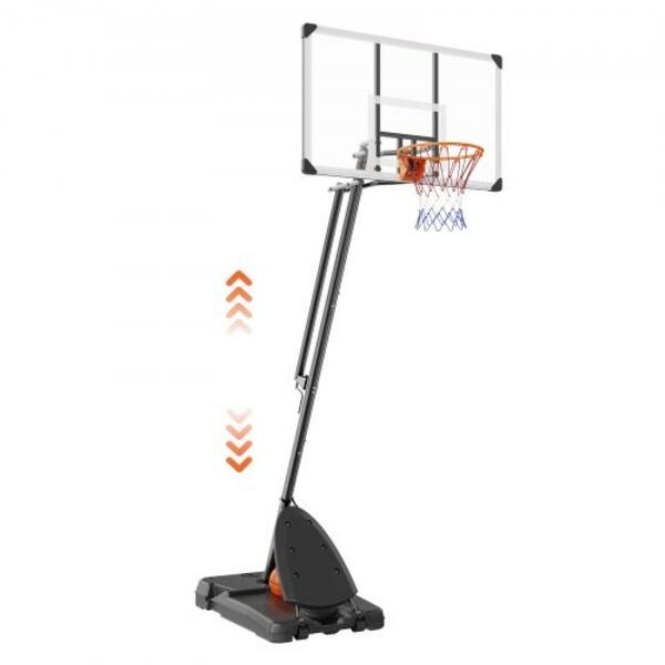 slide 2 of 11, Adjustable Portable Basketball Hoop Set for Kids & Adults Indoor & Outdoor Black