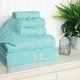 preview thumbnail 38 of 55, Superior Cotton Quick-Drying 6 Piece Highly Absorbent Towel Set Cyan