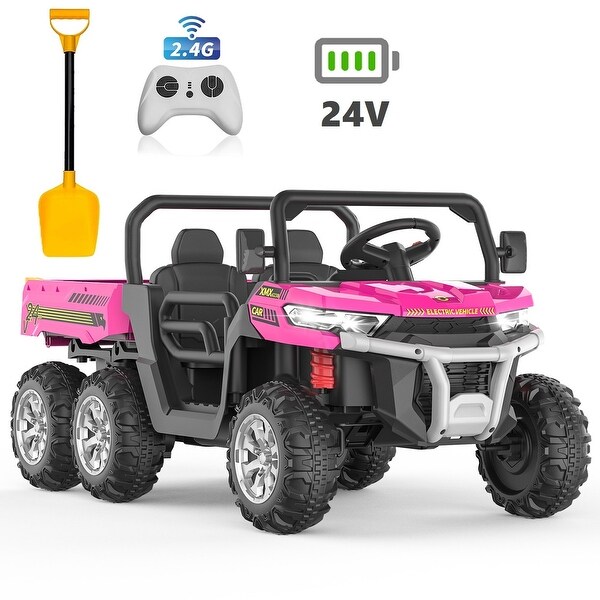 24V 6 Wheels Kids Ride on Truck Car for 3 8 Yrs Old Boys Girls On Sale Bed Bath Beyond 39467574