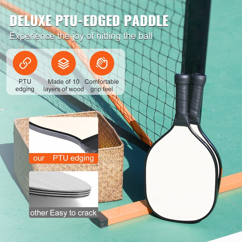 Pickleball Net Set Weather Resistant Steady Metal Frame & Strong PE Net, for Outdoor Backyard Driveway