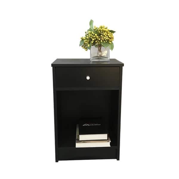 Shop Simplify Bedroom Furniture Bedside End Table 1 2 Drawer Nightstand 2 Styles On Sale Overstock 22817573