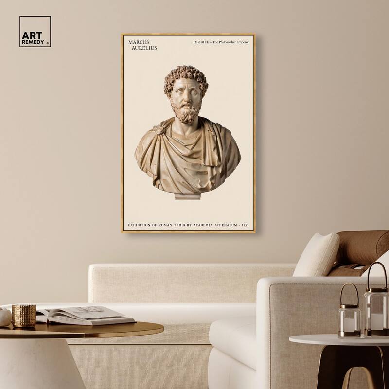 Philosopher Emperor's Gaze Canvas by Art Remedy