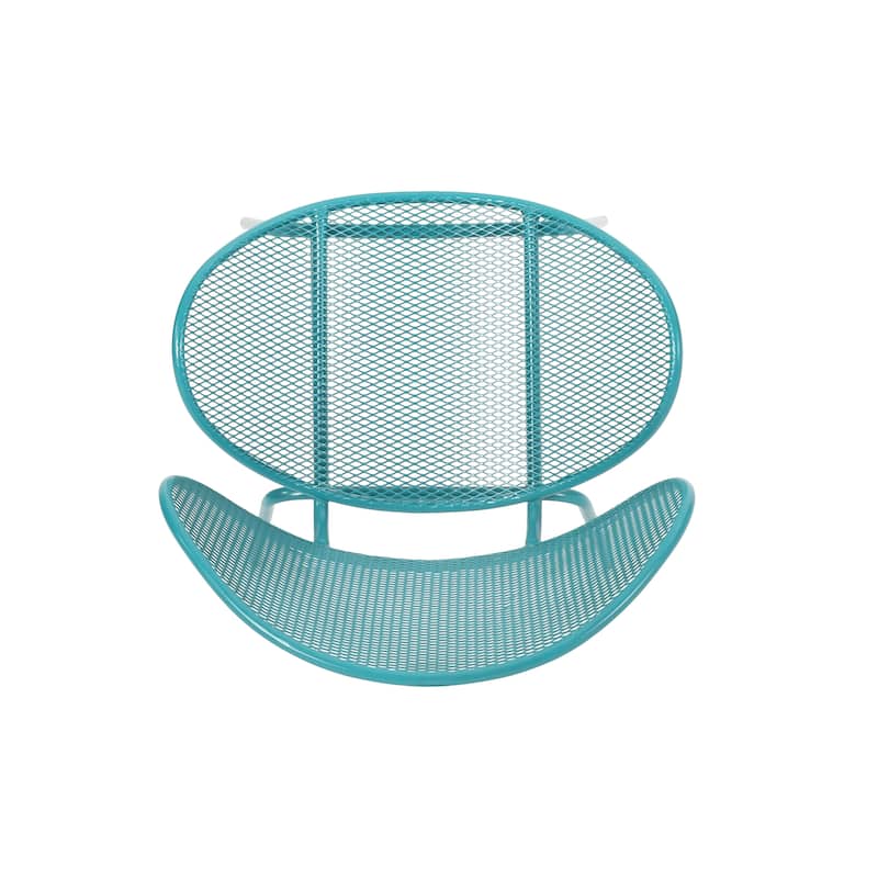 Roomfitters Modern Accent Chair, Stylish Mesh Patio Seating, Lightweight Durable Design for Comfort, Teal (Set of 2)