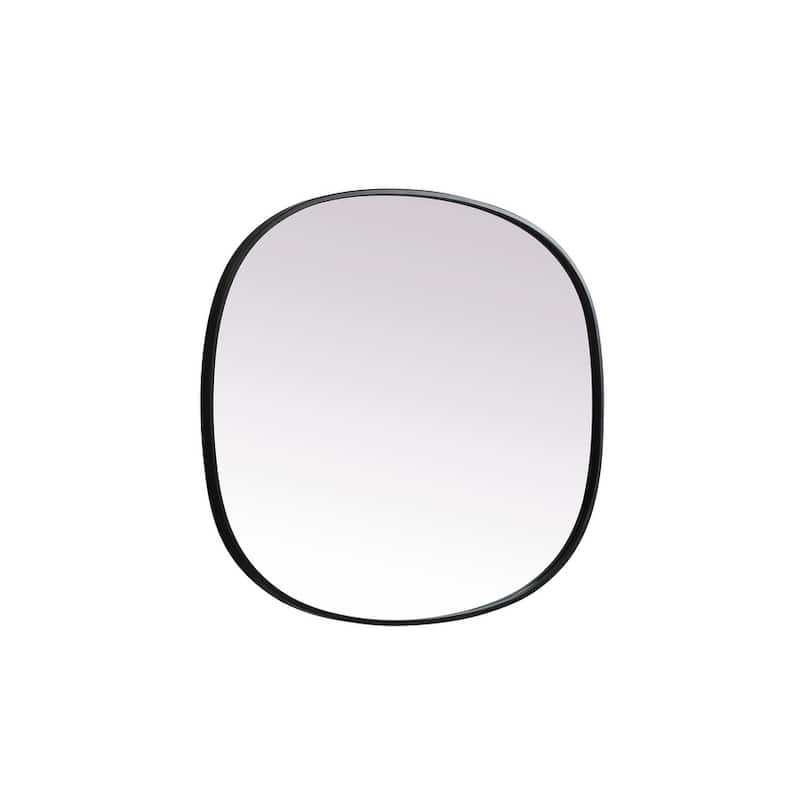 Indigo Home Metal Frame Oval Mirror 30x36 Inch