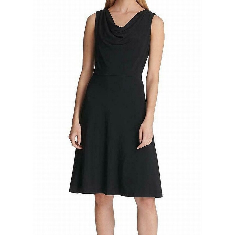a line cowl neck dress