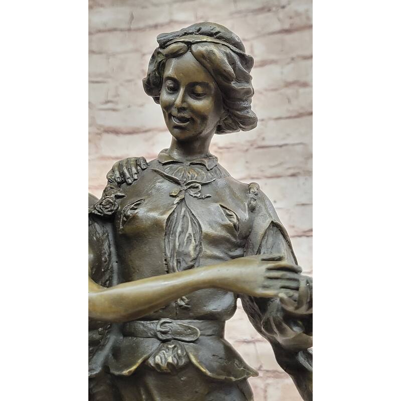 Gaudez Dancing Couple Lovers Romantic Bronze Statue Sculpture 18.5 Inches X 8 Inches