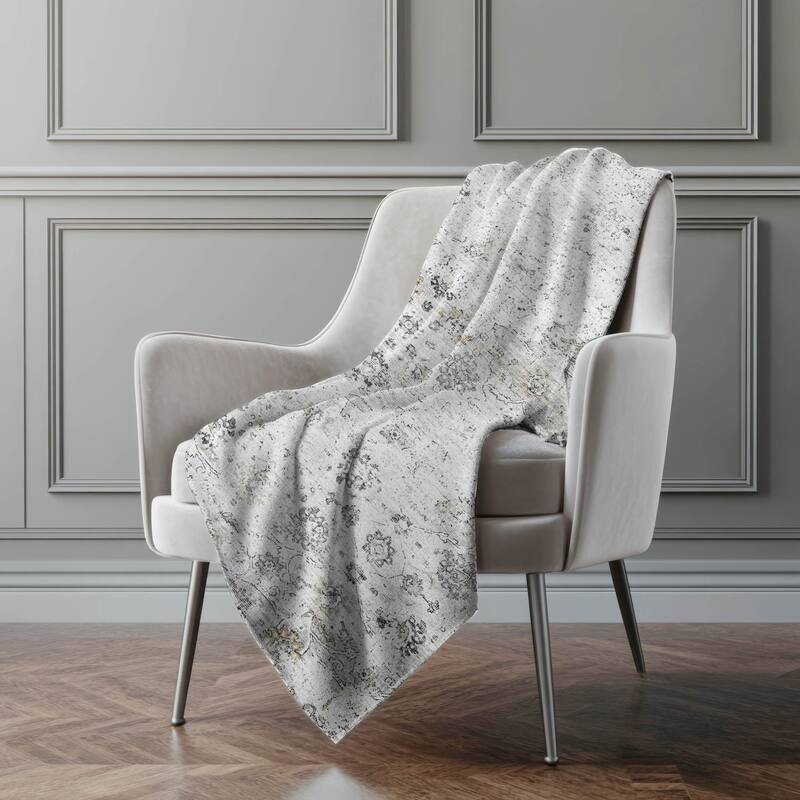 Premium Machine Washable ASB92 Vintage Traditional Sherpa Throw Blanket