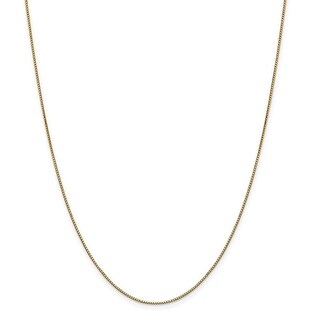 14k Gold White Finish 1.0mm Shiny Cable Chain With Lobster Clasp Necklace 18 Inch Jewelry Gifts for Women