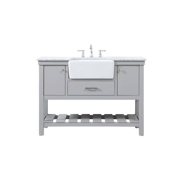 slide 1 of 1, Elegant Lighting VF60148 Clement 48" Free Standing Single Basin Vanity Grey - Painted