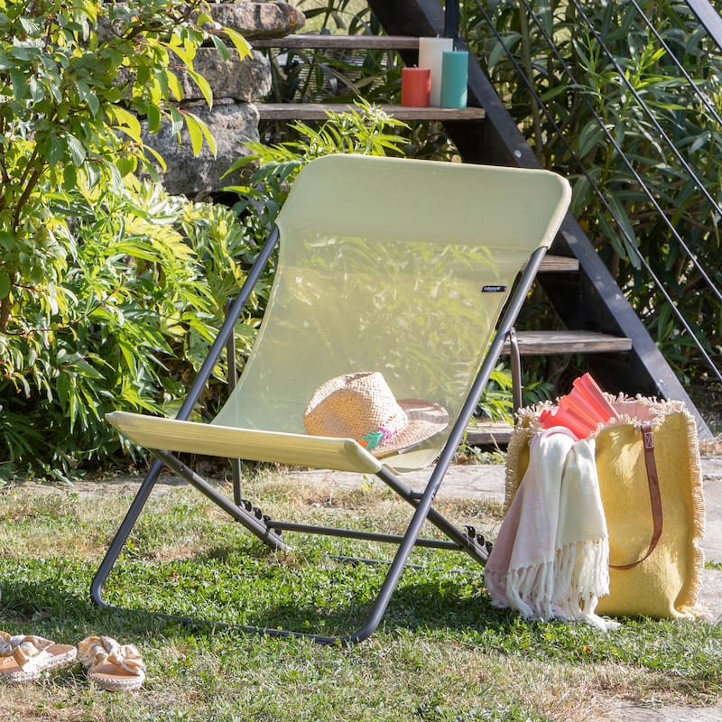 Lafuma Maxi Transat Batyline®ISO Folding Deckchair - Set of 2 - Etamine Yellow - Etamine Yellow