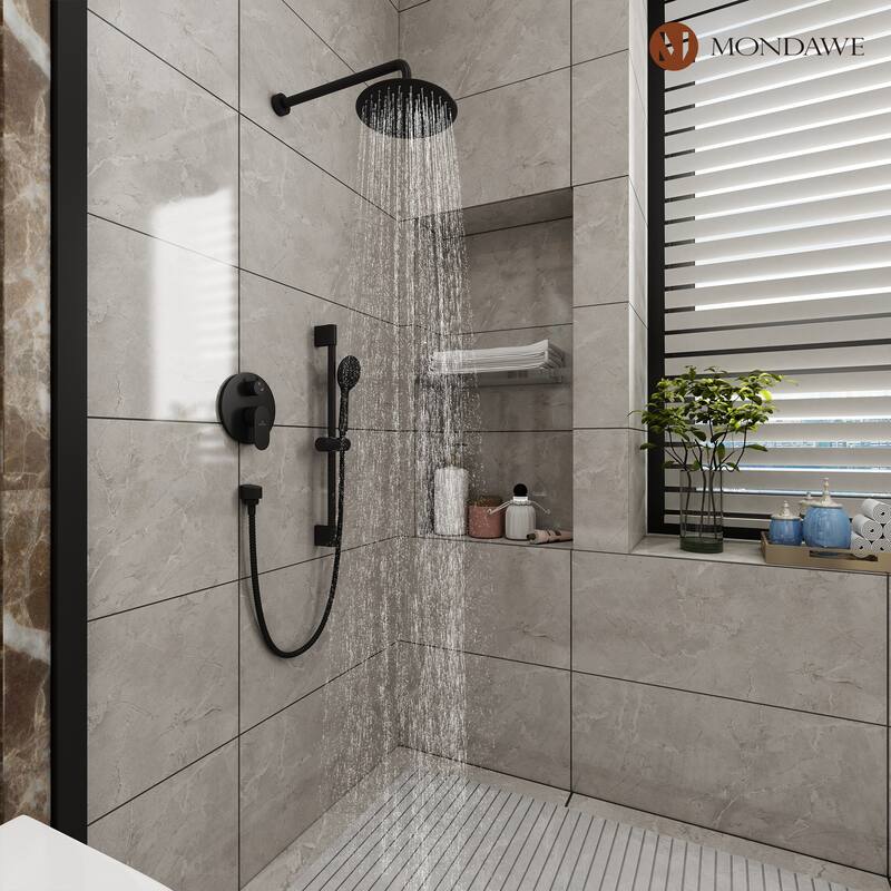 Retro Series 9 in. Rain Wall Mount Dual Shower Heads with 1.8 GPM