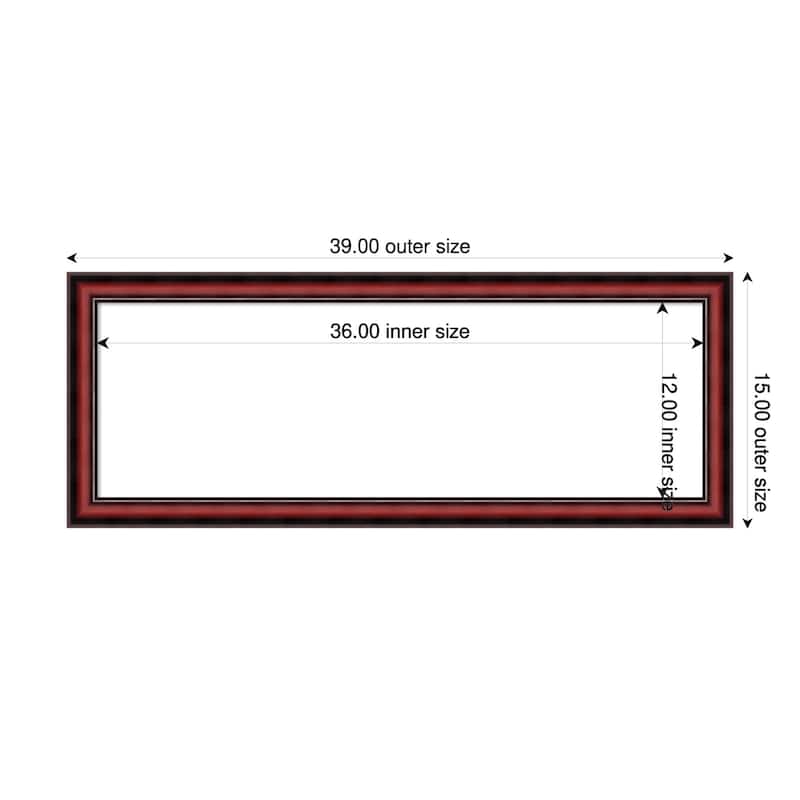 Amanti Art Rubino Cherry Scoop Framed Dry Erase Magnetic Board - 39 x 15 in