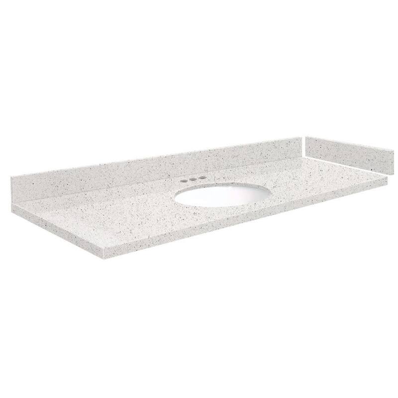 Transolid VT60.5x22-1OU-4 Silestone 60" Quartz Vanity Top with