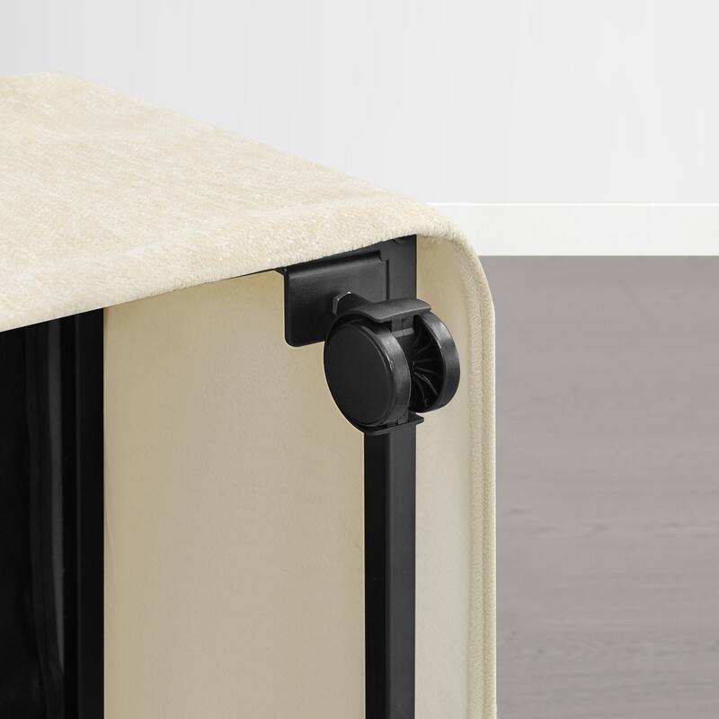 Spruce & Spring Modern Upholstered Dining Chair with Casters, Removable Washable Slipcover