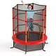 preview thumbnail 14 of 15, 55 Inch Kids Recreational Trampoline Bouncing Jumping Mat with Enclosure Net - 65" x 65" x 65" (L x W x H)