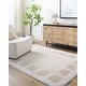 preview thumbnail 1 of 28, Livabliss Fossay Shag Modern & Contemporary Checkered Washable Area Rug Beige - Rectangle - 2' x 2' 11"