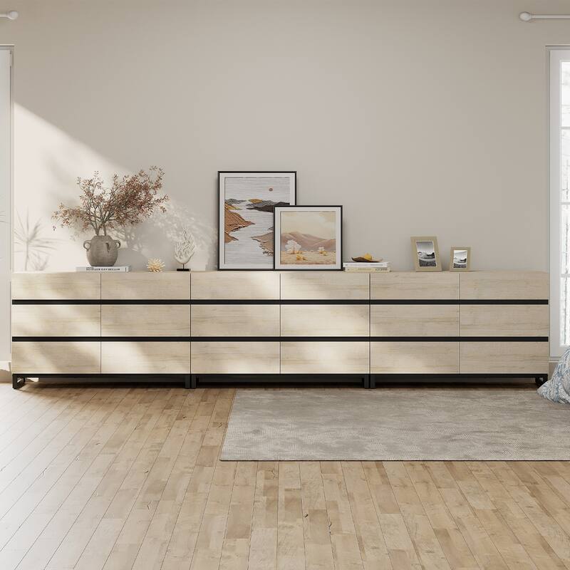 3-Piece Bedroom Furniture Set,Dresser & Chest With 18 Drawers for Bedroom, Bedroom Furniture Set