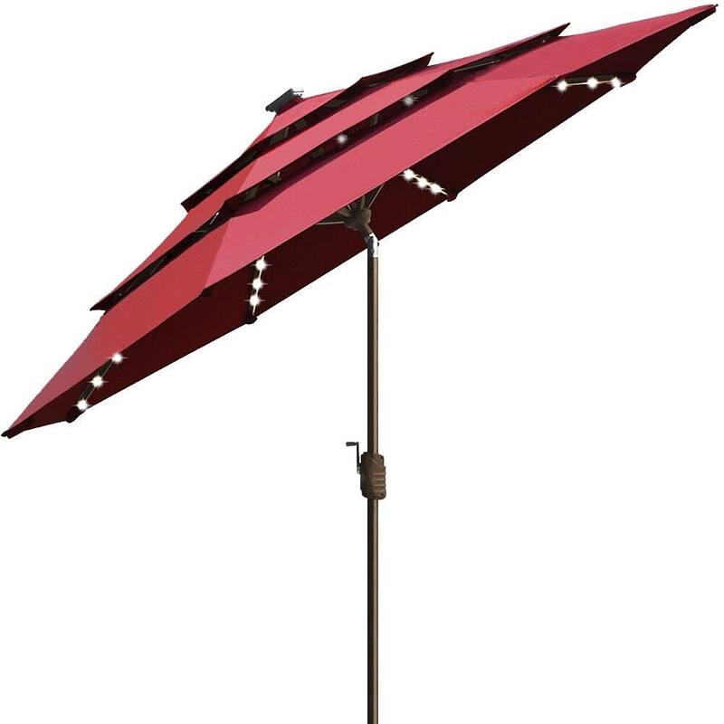Tradesparker Multicolor Sunbrella 9ft/10x6.5ft Patio Market Outdoor Table Umbrella