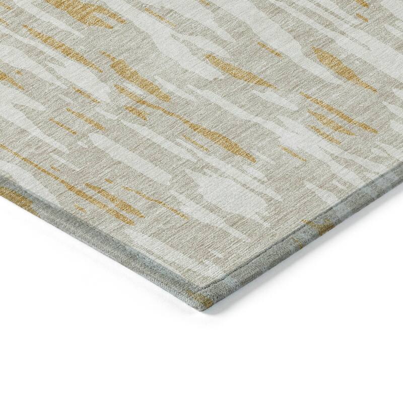 Machine Washable Indoor/ Outdoor Abstract Chantille Rug