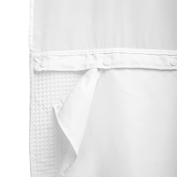 slide 2 of 5, Fabric Snap-in Replacement Shower Curtain Liner 70"W x 66"L - White