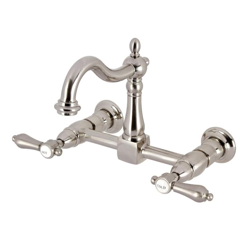 Kingston Brass KS126.BAL Heirloom 1.8 GPM Wall Mounted Widespread - Brushed Nickel