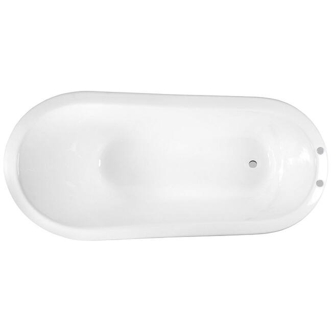 Kingston Brass Aqua Eden 67" Cast Iron Clawfoot Tub with 7" Faucet