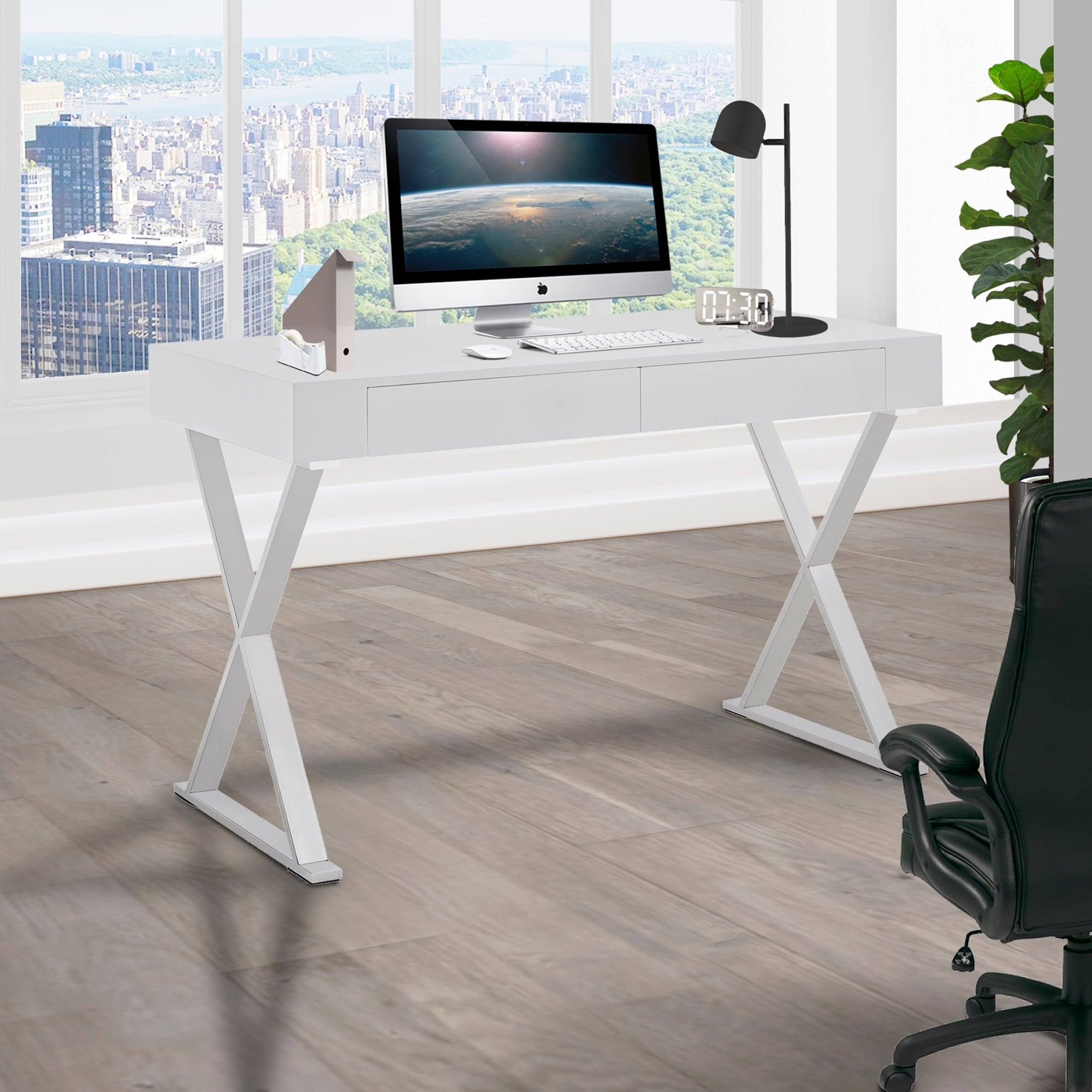 High gloss writing hot sale desk