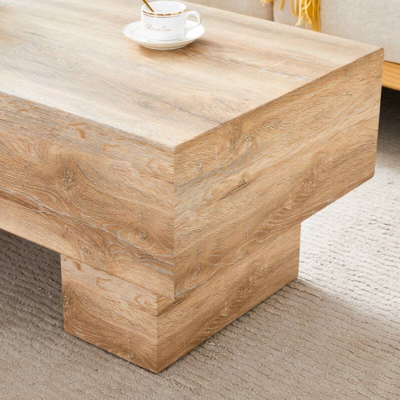Modern Simple Light Wood Texture MDF Coffee Table
