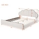preview thumbnail 3 of 24, Upholstered Platform Bed Queen Size Bed Frame with Cloud-shaped Headboard and Footboard, No Box Spring Needed Velvet Fabric聽