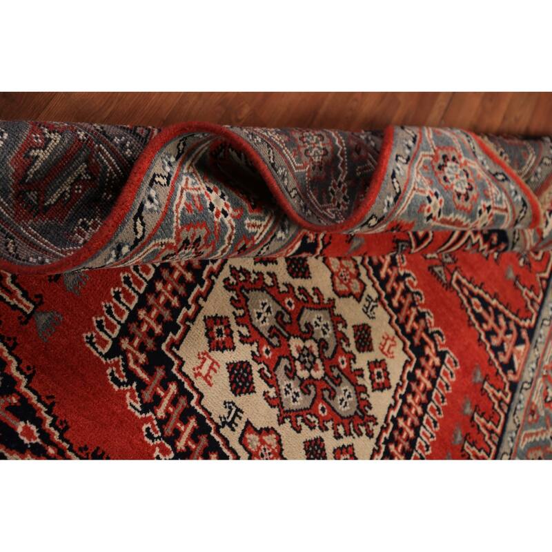 Traditional Indian Viss Area Rug Handmade Wool Carpet - 5'10"x 8'11"