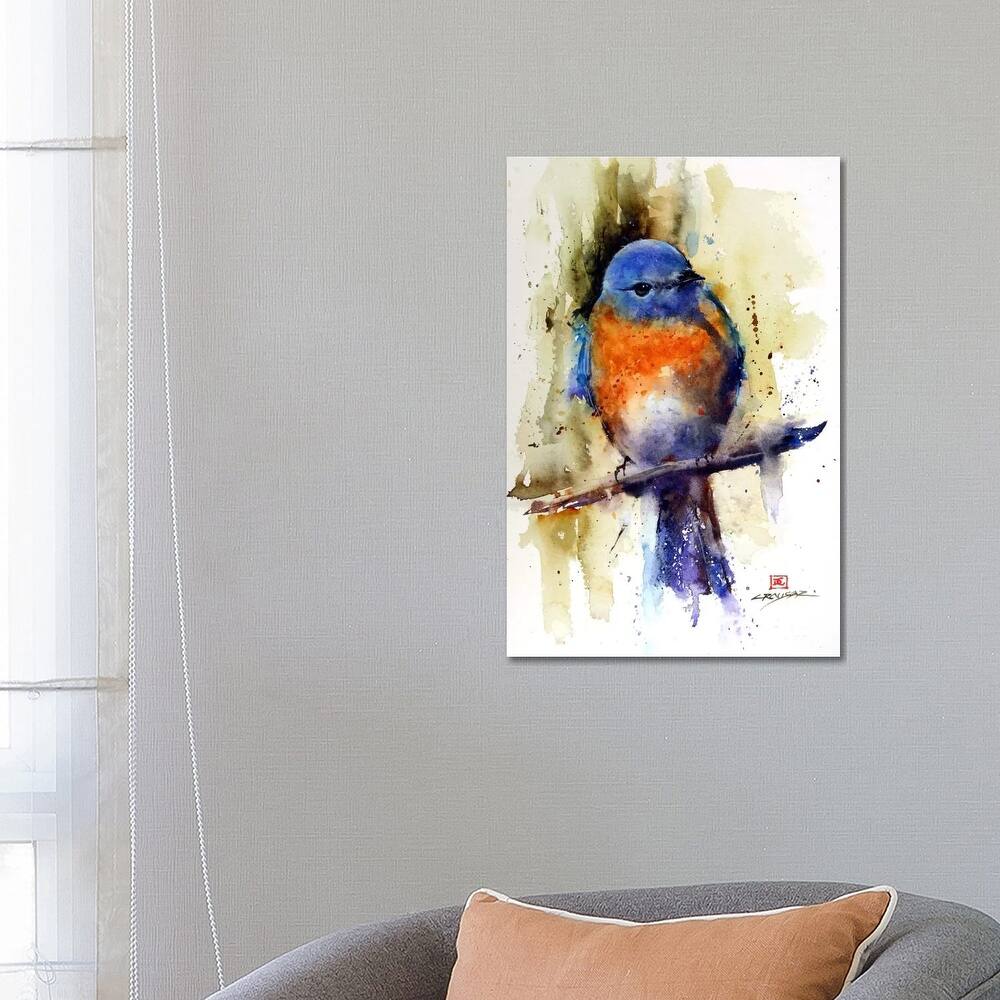 iCanvas "Bird on the Sprig" by Dean Crouser Canvas Print