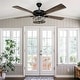 preview thumbnail 5 of 14, 52" Farmhouse Style WiFi Smart Enabled Ceiling Fan, Bulbs Included - 52" x 52" x 14"/19"