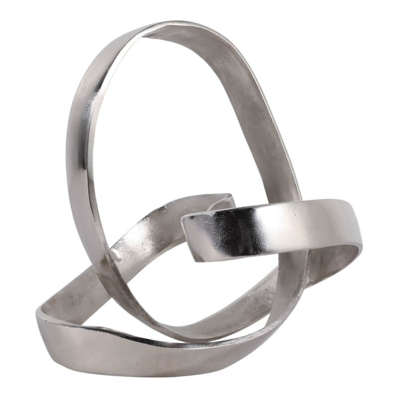 Decorative Aluminum Metal Knot Sculptural - 11"