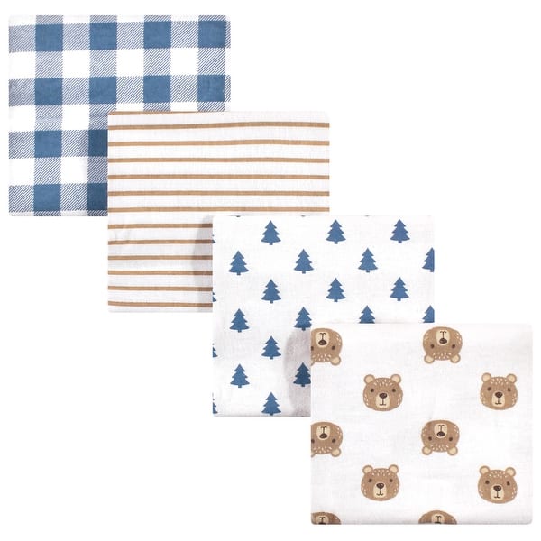 slide 1 of 1, Hudson Baby Infant Boy Cotton Flannel Receiving Blankets, Little Bear, One Size - Little Bear - One Size One Size - Little Bear