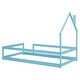 preview thumbnail 41 of 64, Twin Size Wood House-Shaped Headboard Floor Bed with Fences