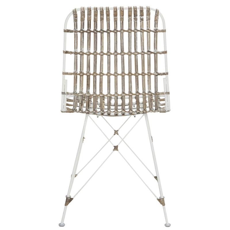 SAFAVIEH Innocenta Wicker Croco Brown Dining Chair (Set of 2) - 18.1" x 19.7" x 33.7" - 18Wx20Dx34H