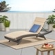 preview thumbnail 89 of 187, Salem Outdoor Wicker Adjustable Chaise Lounge with Cushion by Christopher Knight Home Grey+Textured Beige