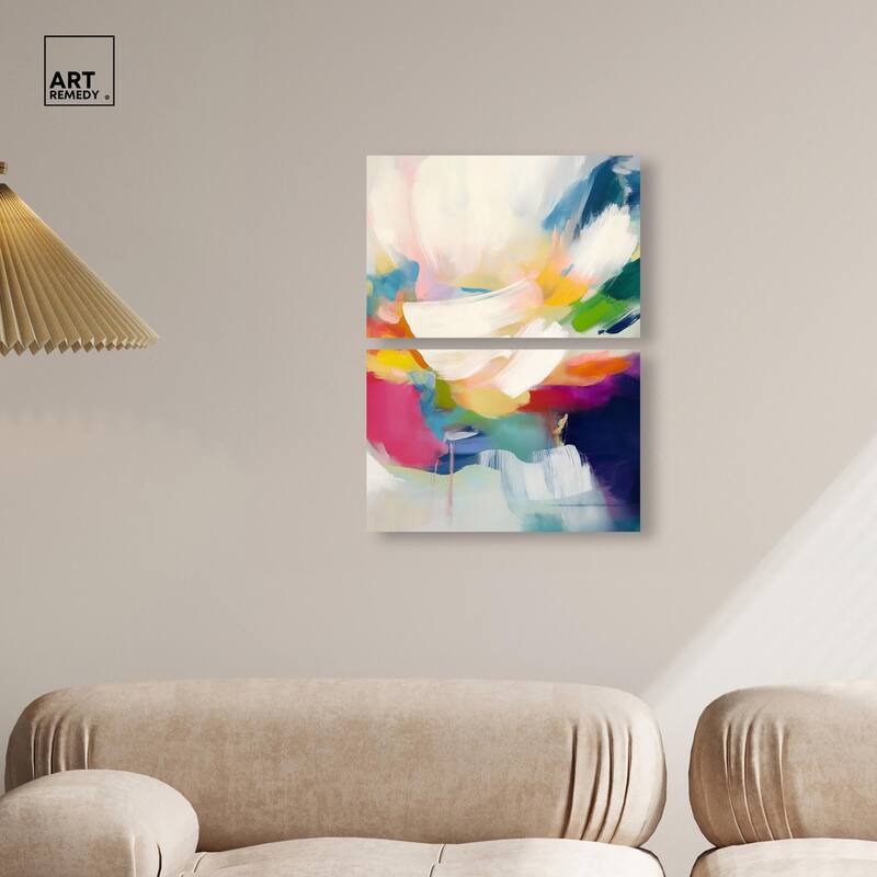 Riot of Color I Canvas Set of 2 by Art Remedy, Gallery Wrapped