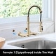 preview thumbnail 8 of 27, Dornberg Wall Mounted Pull Down Bridge Kitchen Faucet