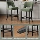 preview thumbnail 12 of 59, Upholstered Counter Height Bar Stools with wood legs for Kitchen Island Dining Room