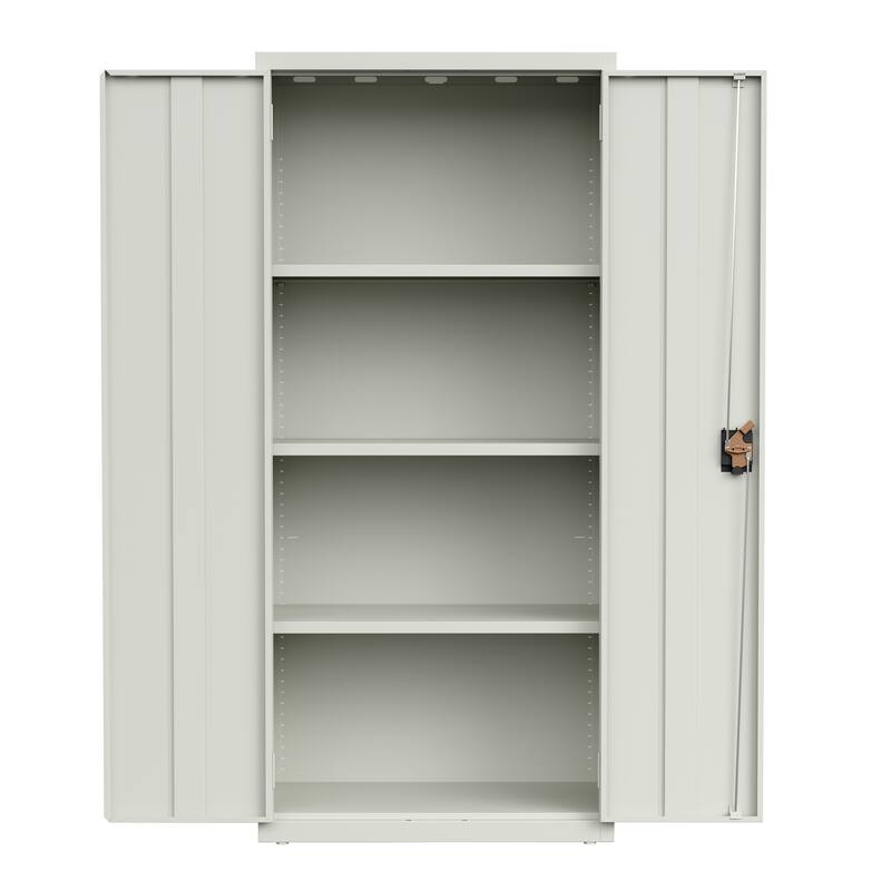 Hirsh Welded Steel Storage Cabinet with 4 Shelves, 15"Dx30"Wx66"H, Putty