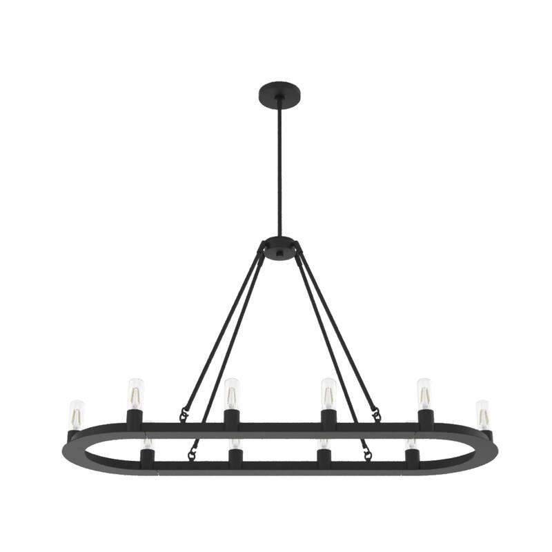 Hunter Saddlewood 10-Light Chandelier Ceiling Light - Dining Room, Island - Industrial, Modern Farmhouse, Transitional