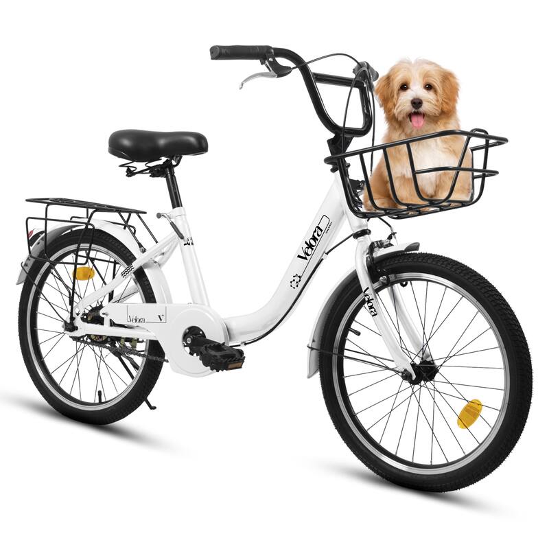 20 Inch Kids Bike for Boys & Girls, Children's Bicycle with Coaster Brake & V-Brake, 1-Speed, Chain Guard & Rear Rack