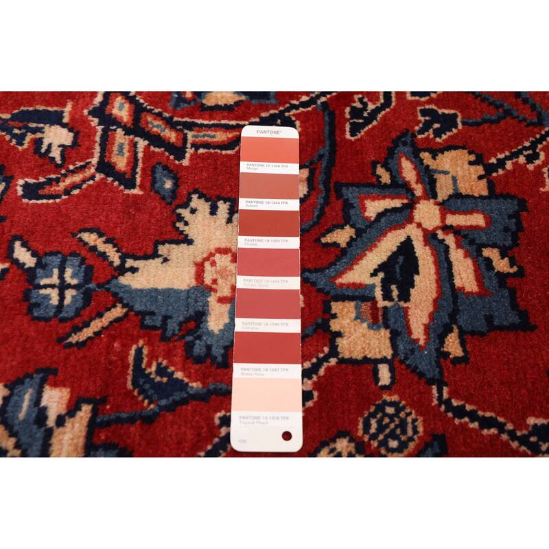 ECARPETGALLERY Hand-knotted Andelz Red Wool Rug - 3'5 x 10'1