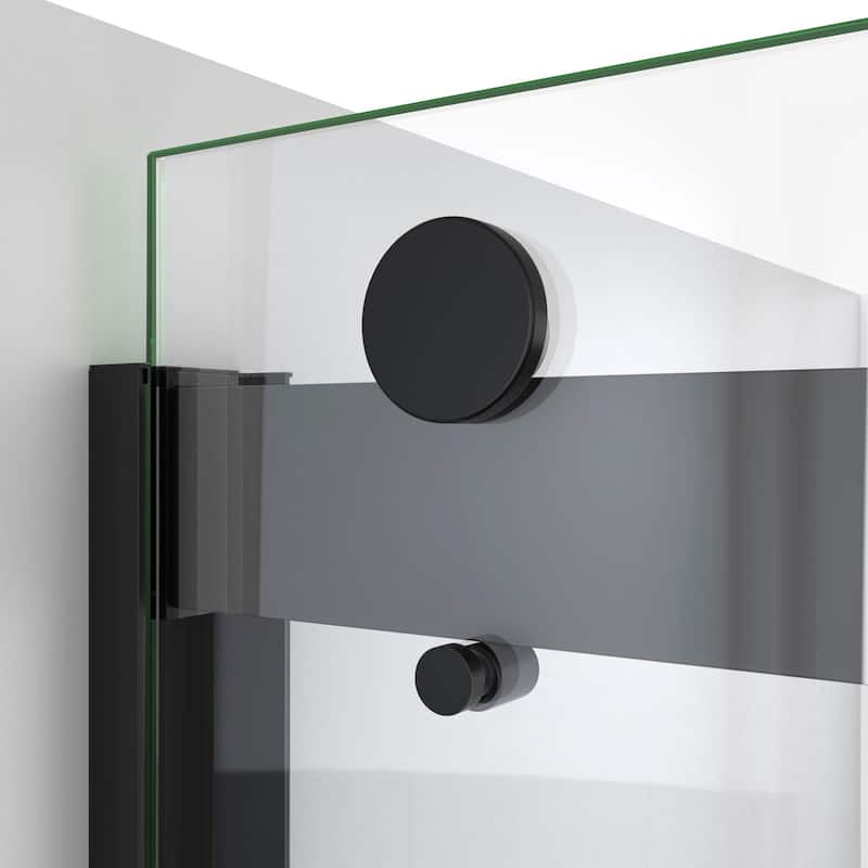 DreamLine Sapphire-V 56 - 60 in. W x 62 in. H Bypass Tub Door in Satin Black and Clear Glass