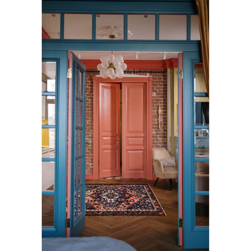 ECARPETGALLERY Hand-knotted Anadol Navy Wool Rug - 5'3 x 7'0