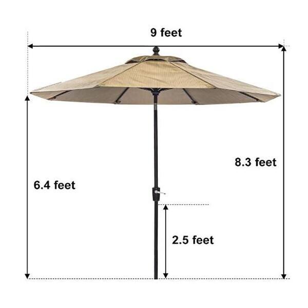 Shop Moda New Garden Alum Crank Patio Umbrella Sunbrella Fabric No Base On Sale Overstock 31917620