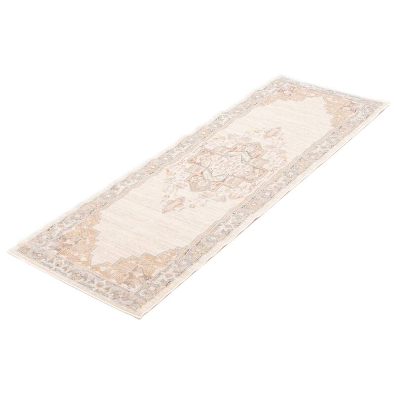 ECARPETGALLERY Machine Woven Katie Ivory Area Rug