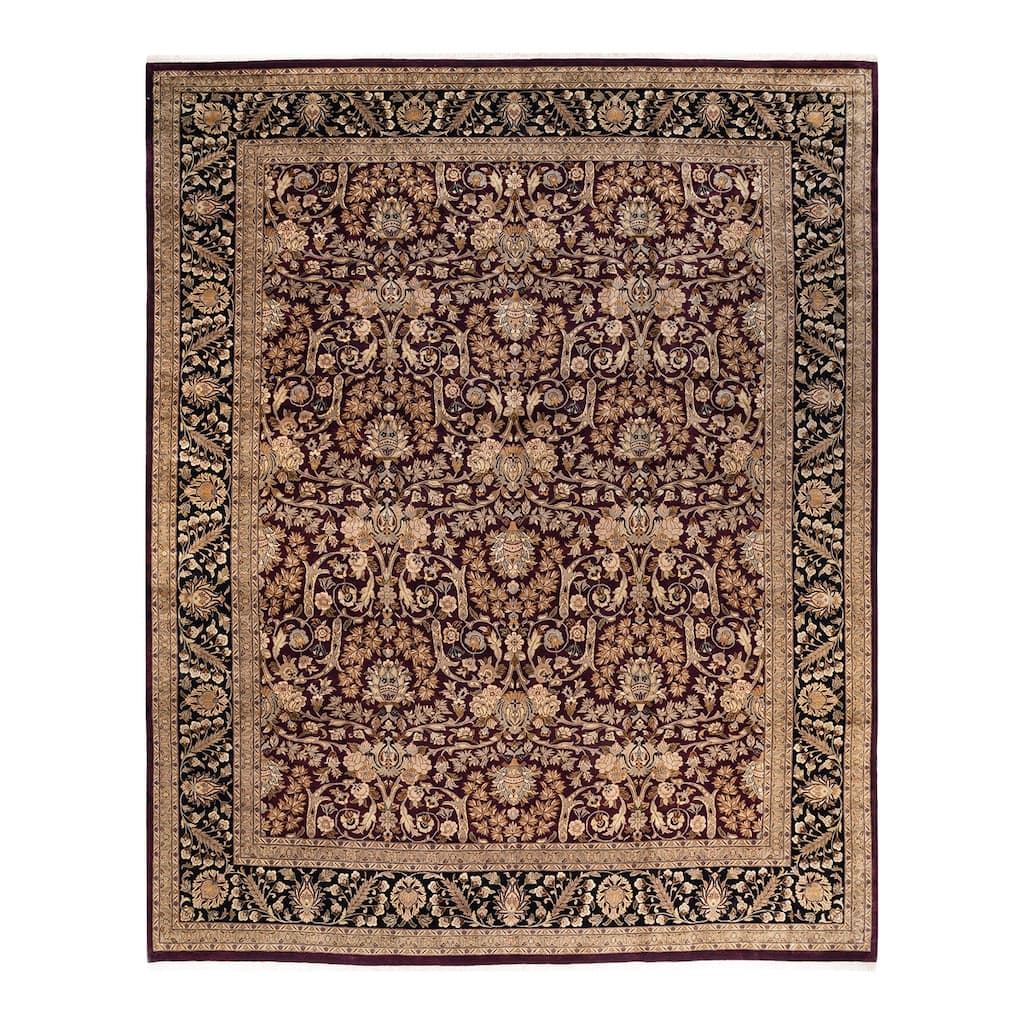Overton Hand Knotted Wool Vintage Inspired Traditional Mogul Red Area Rug - 12' 2" x 15' 2"